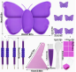 Preview: Diamond Painting Tablett Schmetterling mit Stiften